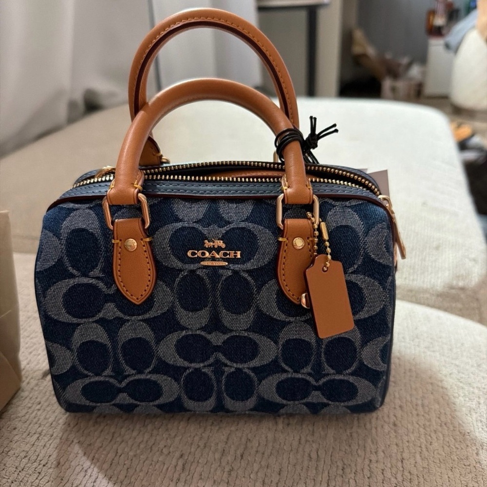 Coach denim mini Rowan